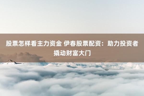 股票怎样看主力资金 伊春股票配资：助力投资者撬动财富大门